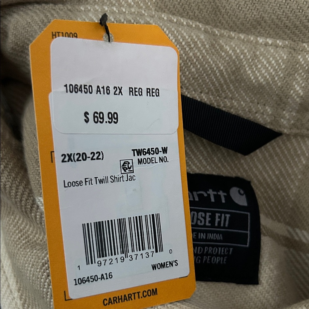 Nwt Carhartt Women's Plaid Utility shirt Jacket - Sz XXL $70 - Picture 10 of 10